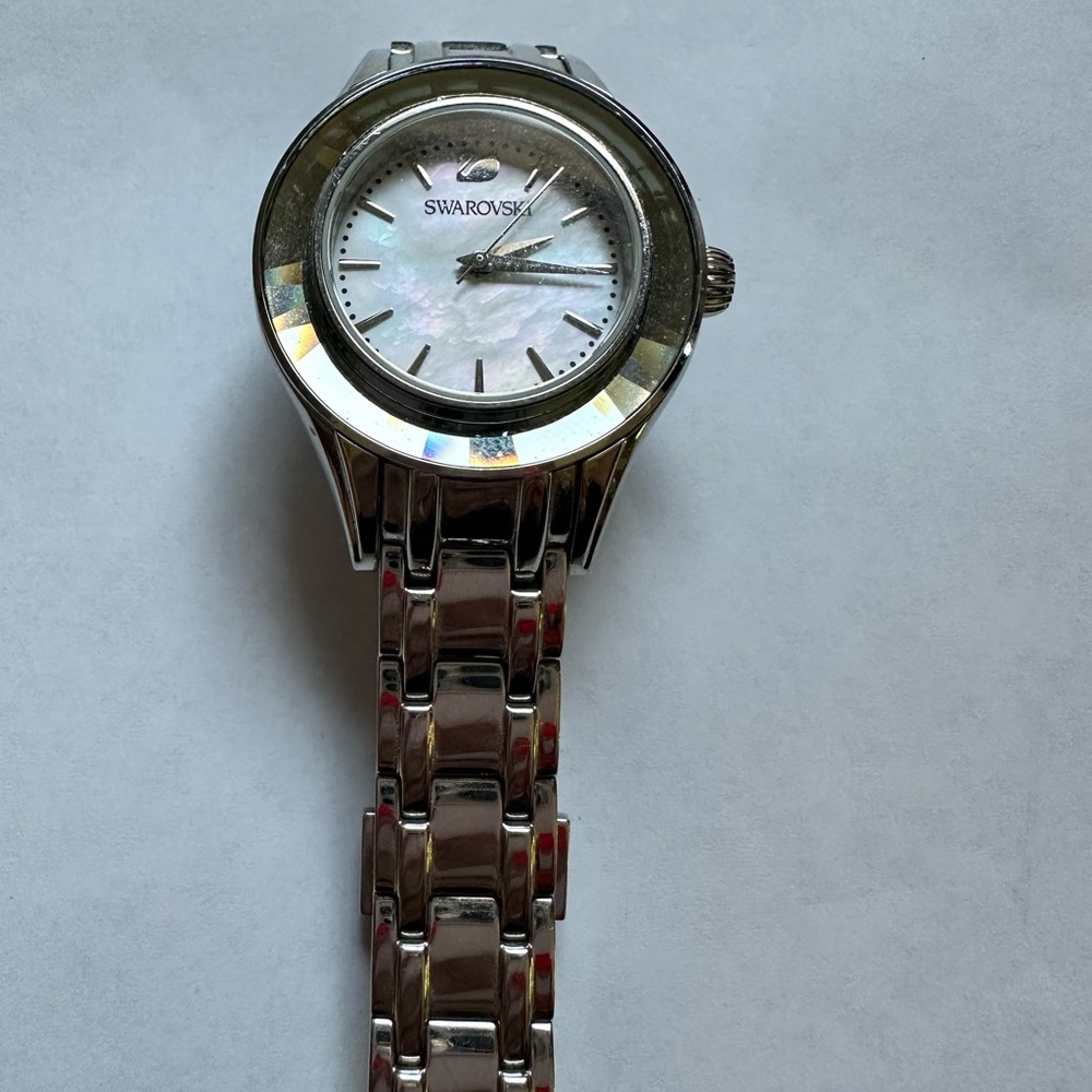 Swarovski Silver and White Smartwatch